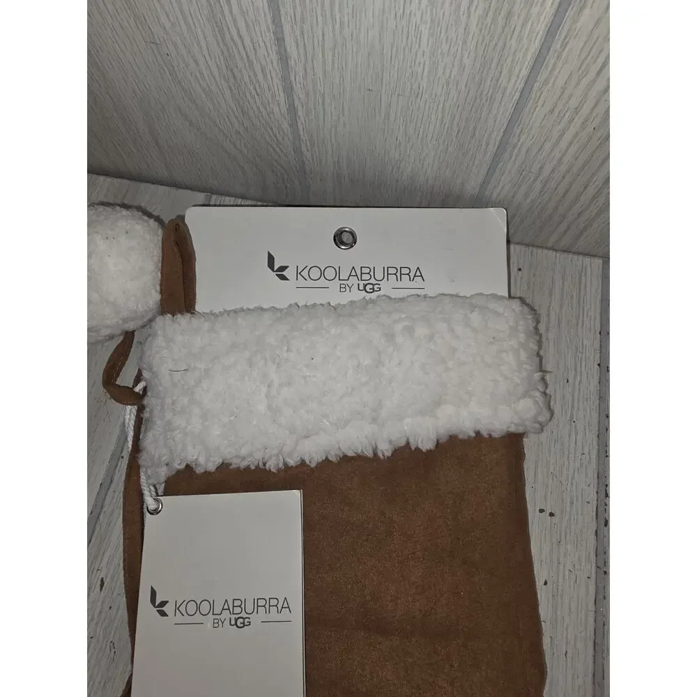 Koolaburra By UGG Koola Faux Suede Christmas Stocking Chestnut Brown Holiday NWT